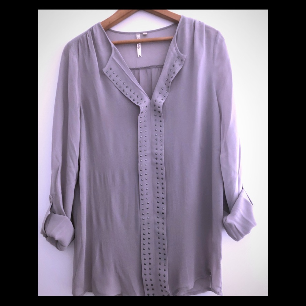 Studded Gray Blouse
